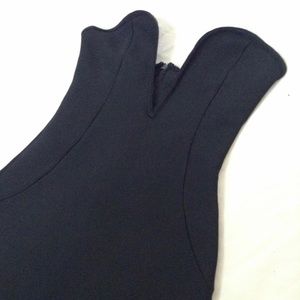 Akira deep V bodycon little black dress